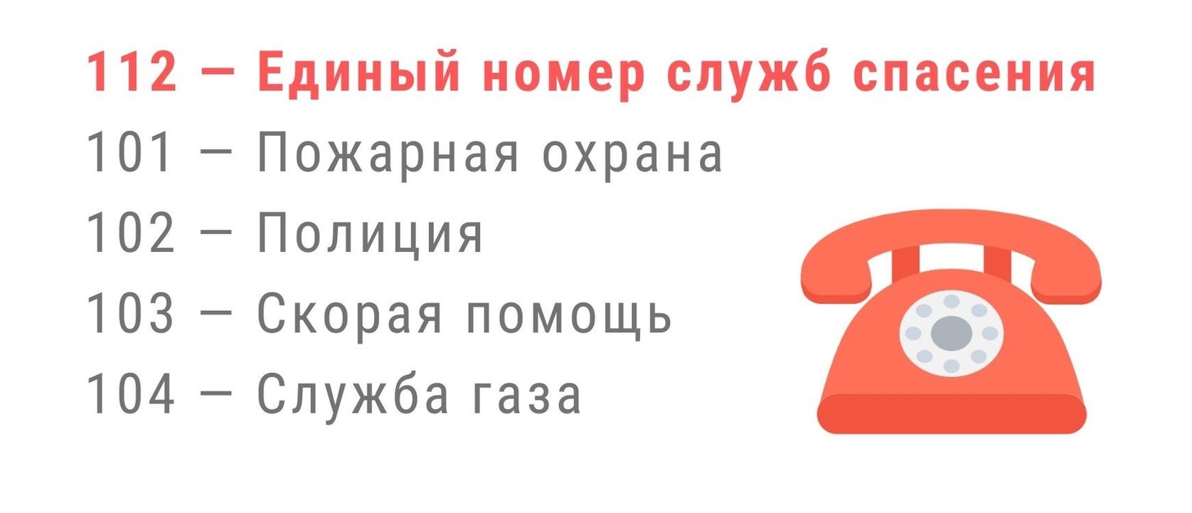номера экстренных служб 112 единый номер спасения